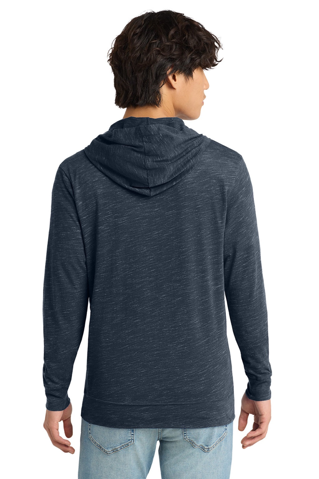 Mens Medal Full Zip Hooded Sweatshirt Hoodie w/ Pockets - New Navy Blue