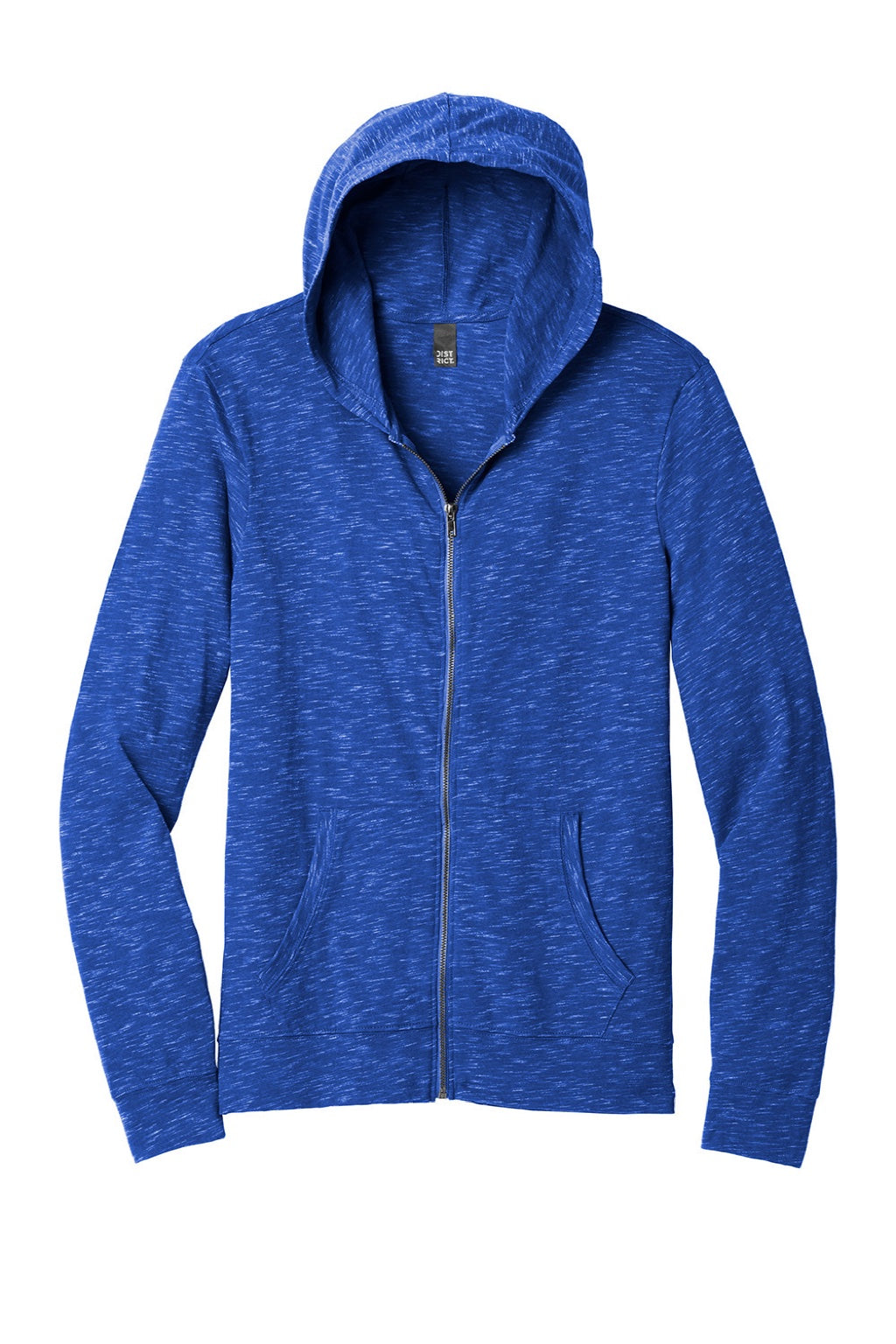 Mens Medal Full Zip Hooded Sweatshirt Hoodie w/ Pockets - Deep Royal Blue