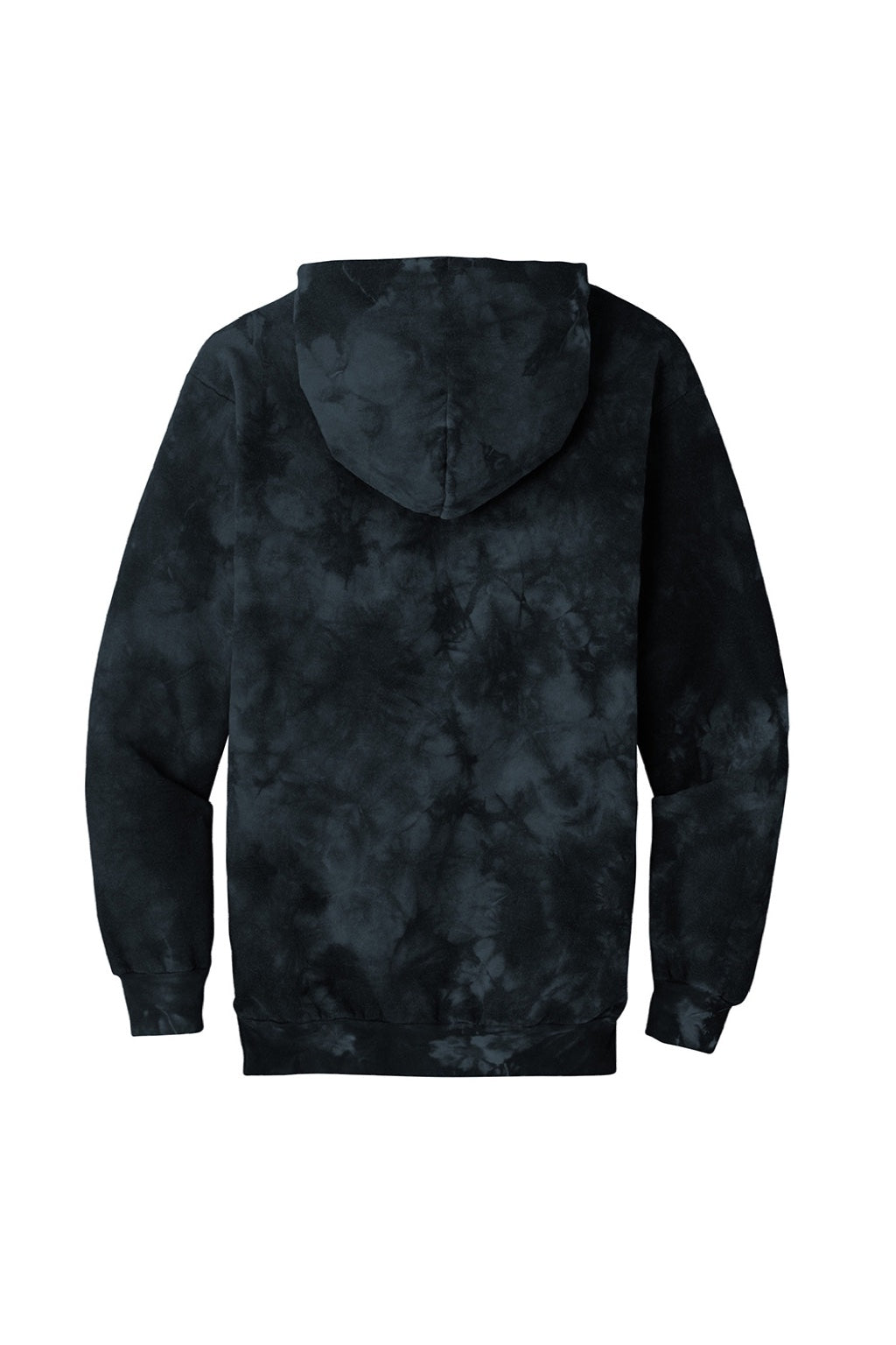 Mens Crystal Tie-Dye Hooded Sweatshirt Hoodie w/ Pouch Pocket - Black