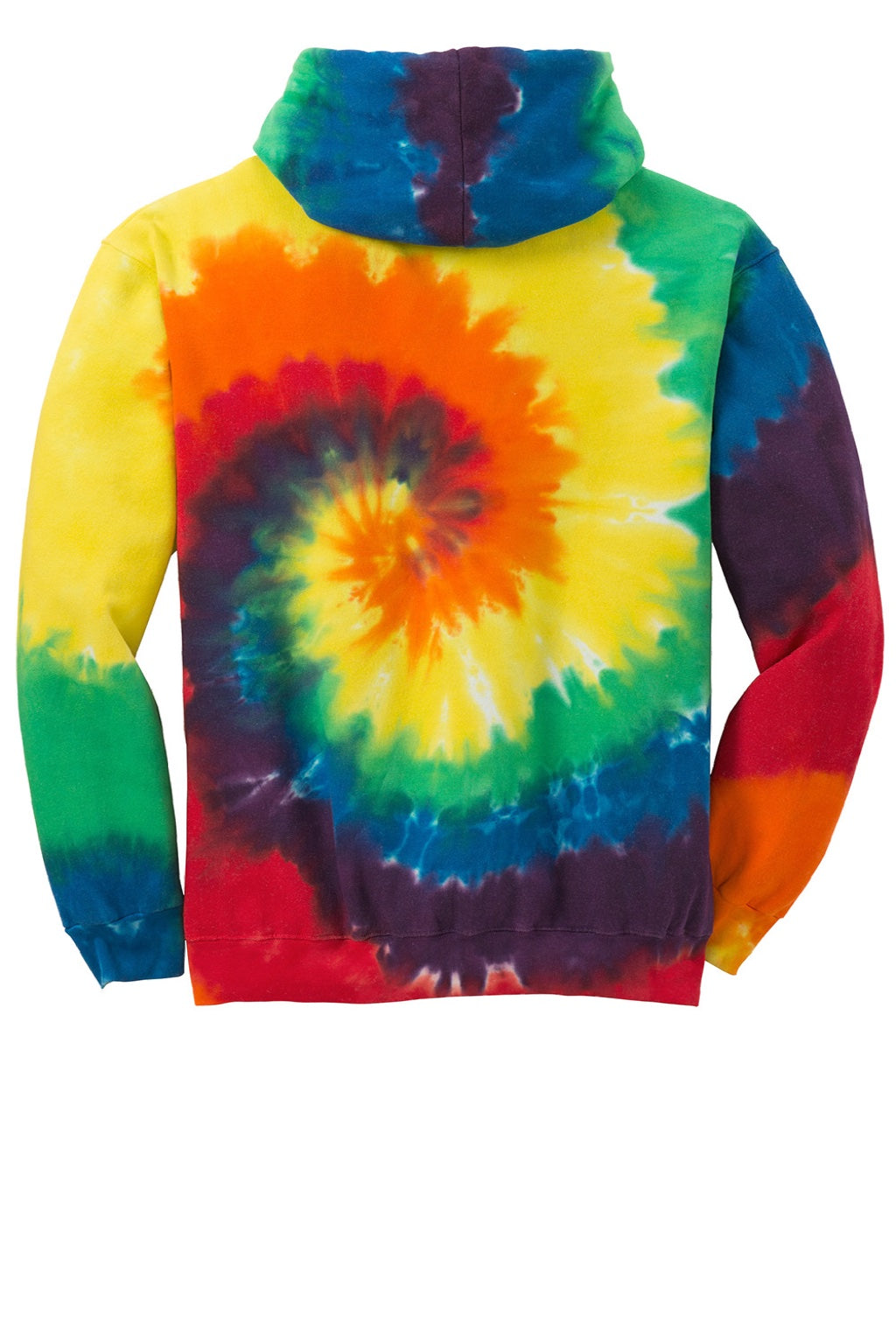 Mens Tie-Dye Fleece Hooded Sweatshirt Hoodie w/ Pouch Pocket - Rainbow