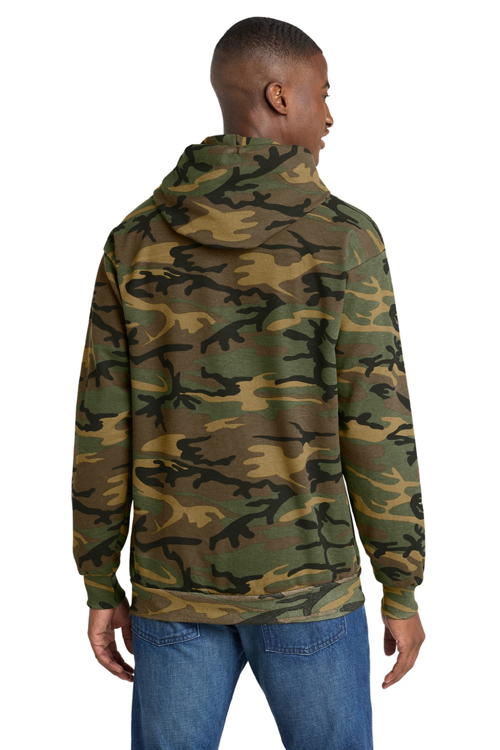 Mens Core Pill Resistant Fleece Hooded Sweatshirt Hoodie w/ Pouch Pocket - Military Camo