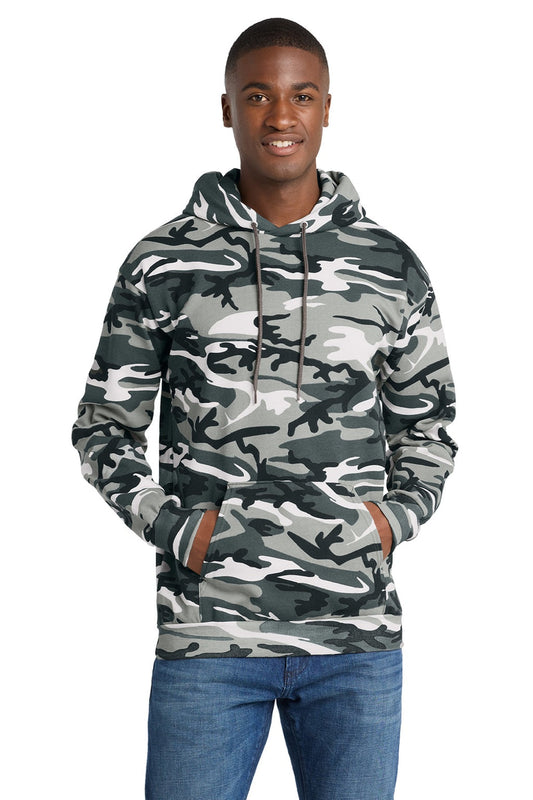 Mens Core Pill Resistant Fleece Hooded Sweatshirt Hoodie w/ Pouch Pocket - Winter Camo