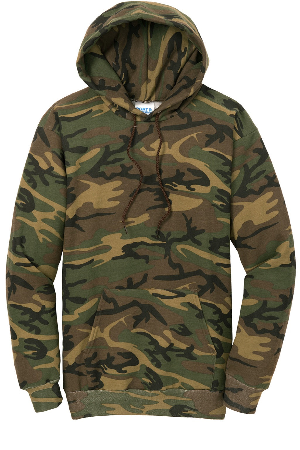 Mens Core Pill Resistant Fleece Hooded Sweatshirt Hoodie w/ Pouch Pocket - Military Camo