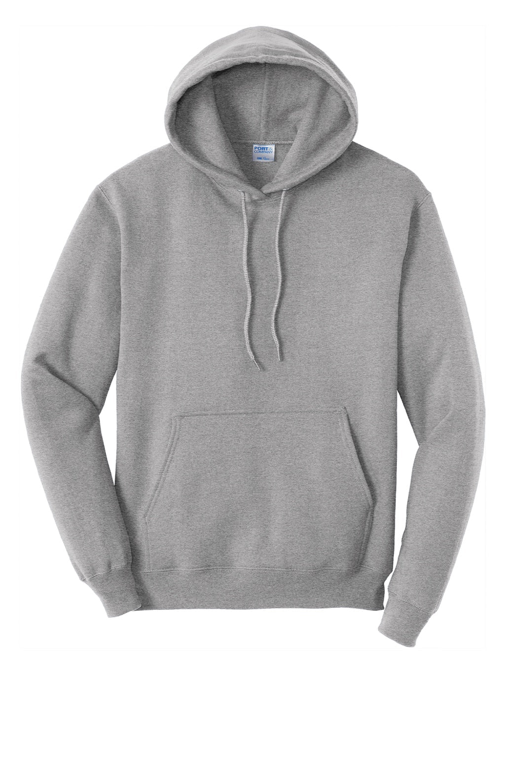 Mens Core Pill Resistant Fleece Hooded Sweatshirt Hoodie w/ Pouch Pocket - Heather Grey