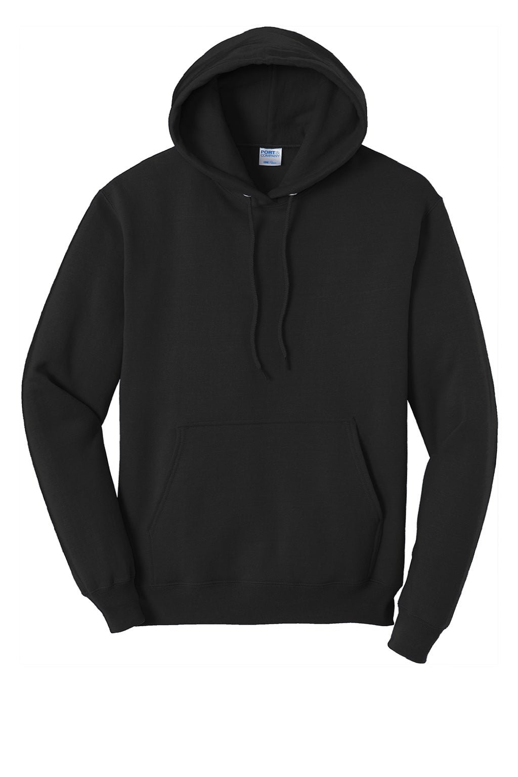 Mens Core Pill Resistant Fleece Hooded Sweatshirt Hoodie w/ Pouch Pocket - Jet Black