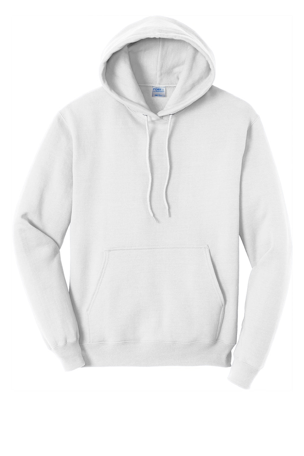 Mens Core Pill Resistant Fleece Hooded Sweatshirt Hoodie w/ Pouch Pocket - White