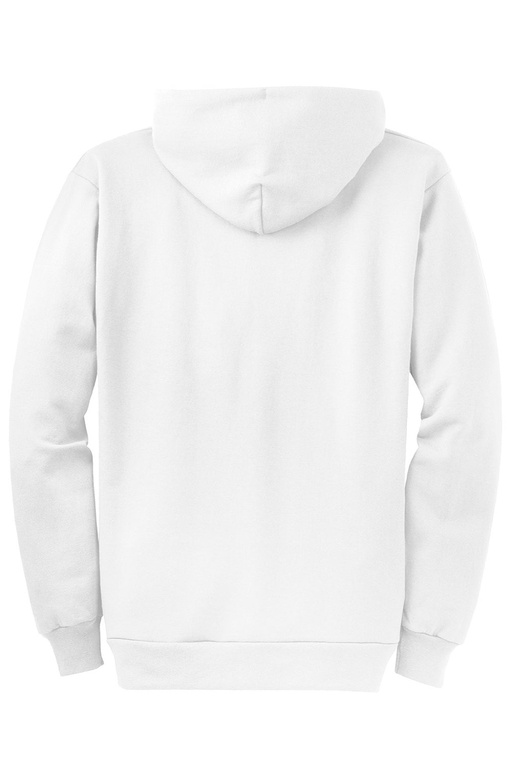 Mens Core Pill Resistant Fleece Full Zip Hooded Sweatshirt Hoodie w/ Pockets - White