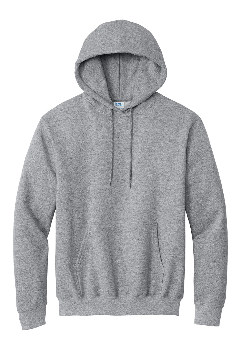 Mens Essential Pill Resistant Fleece Hooded Sweatshirt Hoodie w/ Pouch Pocket - Heather Grey