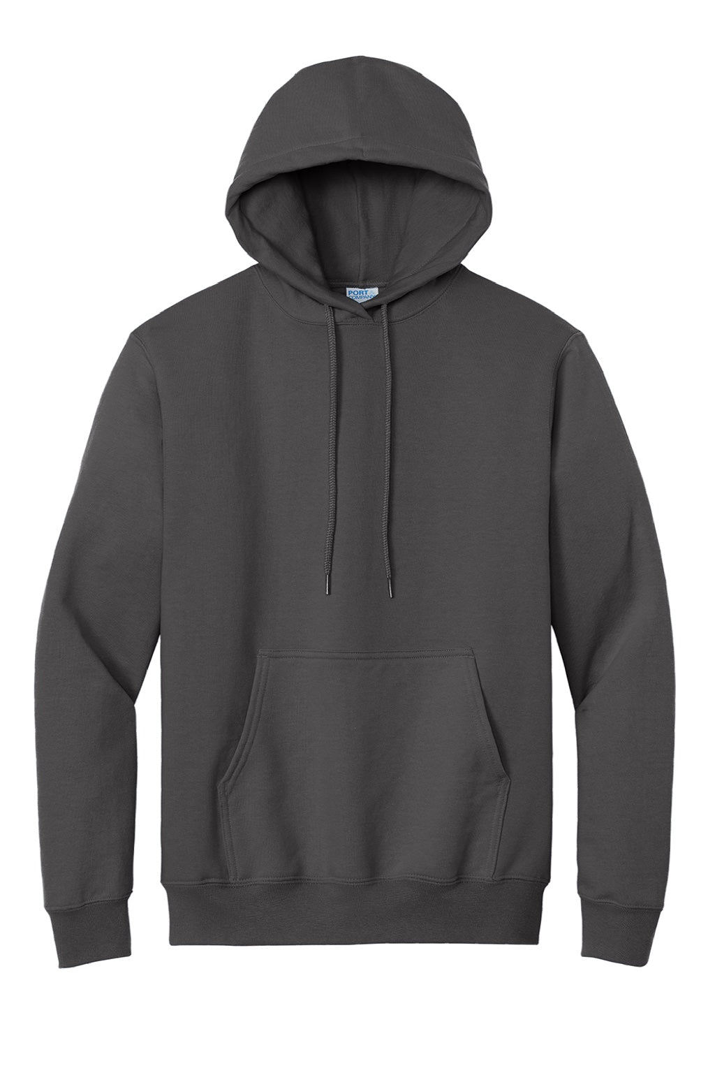 Mens Essential Pill Resistant Fleece Hooded Sweatshirt Hoodie w/ Pouch Pocket - Charcoal Grey