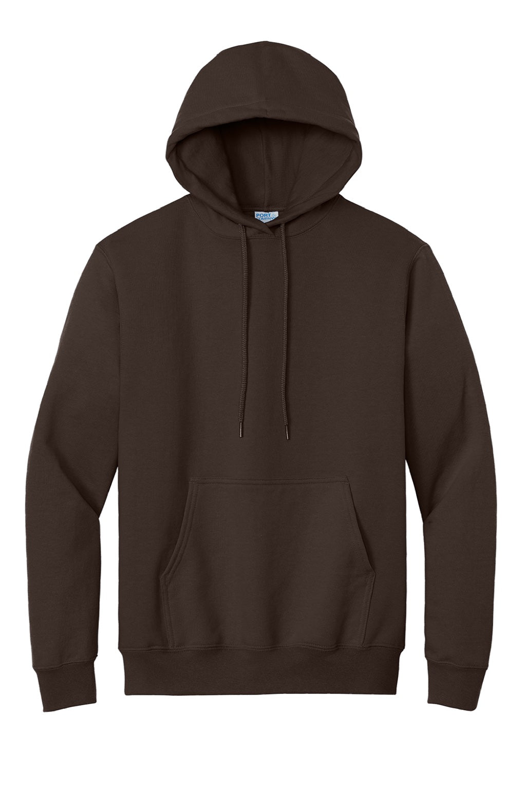 Mens Essential Pill Resistant Fleece Hooded Sweatshirt Hoodie w/ Pouch Pocket - Dark Chocolate Brown