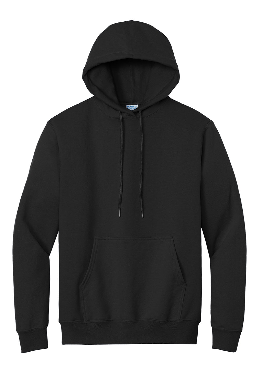 Mens Essential Pill Resistant Fleece Hooded Sweatshirt Hoodie w/ Pouch Pocket - Jet Black