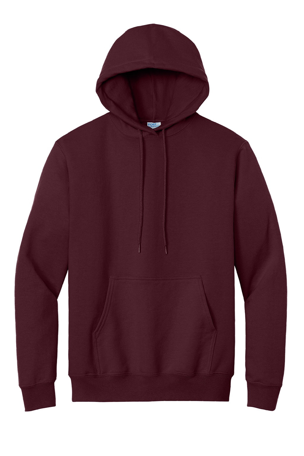 Mens Essential Pill Resistant Fleece Hooded Sweatshirt Hoodie w/ Pouch Pocket - Maroon