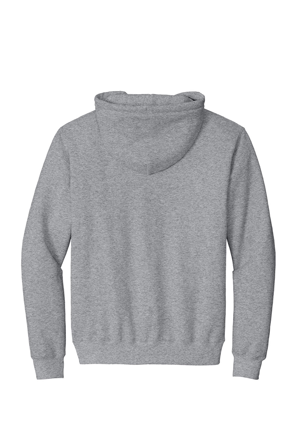 Mens Essential Pill Resistant Fleece Full Zip Hooded Sweatshirt Hoodie w/ Pockets - Heather Grey