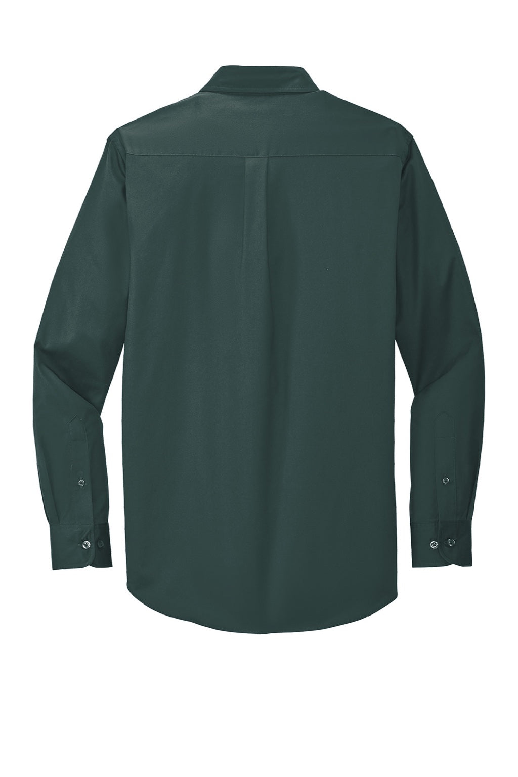 Mens Easy Care Wrinkle Resistant Long Sleeve Button Down Shirt w/ Pocket - Dark Green/Navy Blue