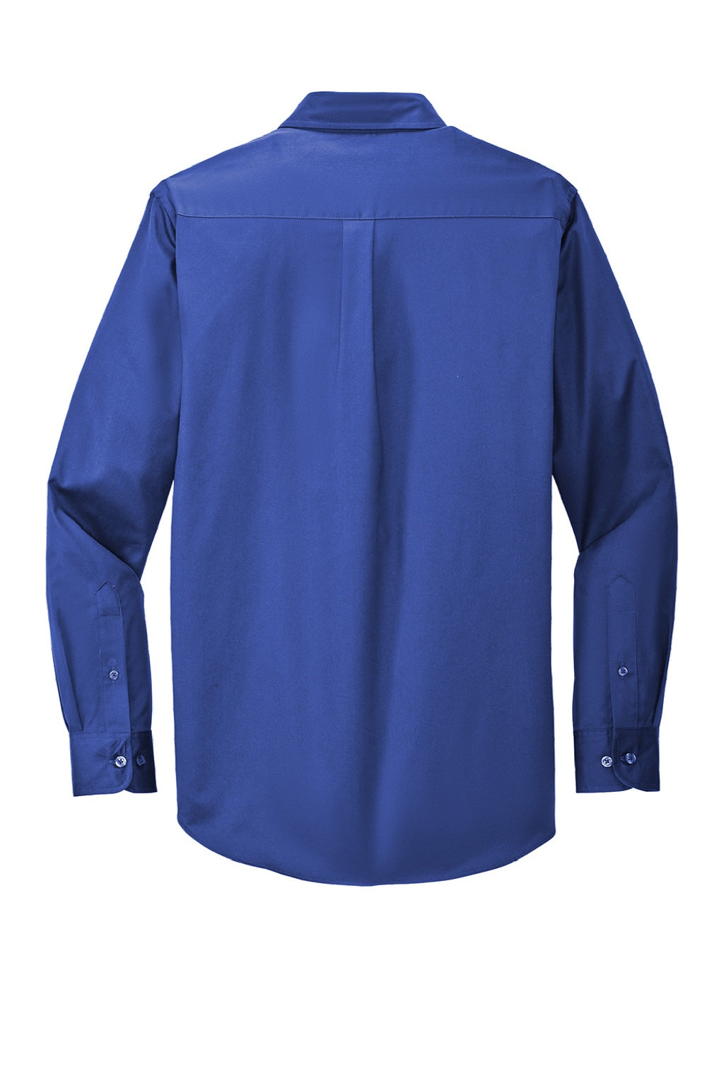 Mens Easy Care Wrinkle Resistant Long Sleeve Button Down Shirt w/ Pocket - Royal Blue/Classic Navy Blue