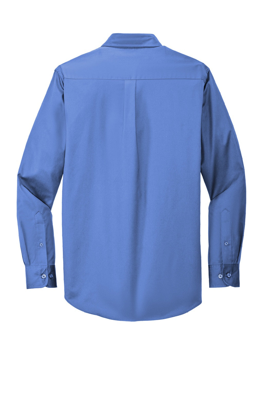 Mens Easy Care Wrinkle Resistant Long Sleeve Button Down Shirt w/ Pocket - Ultramarine Blue