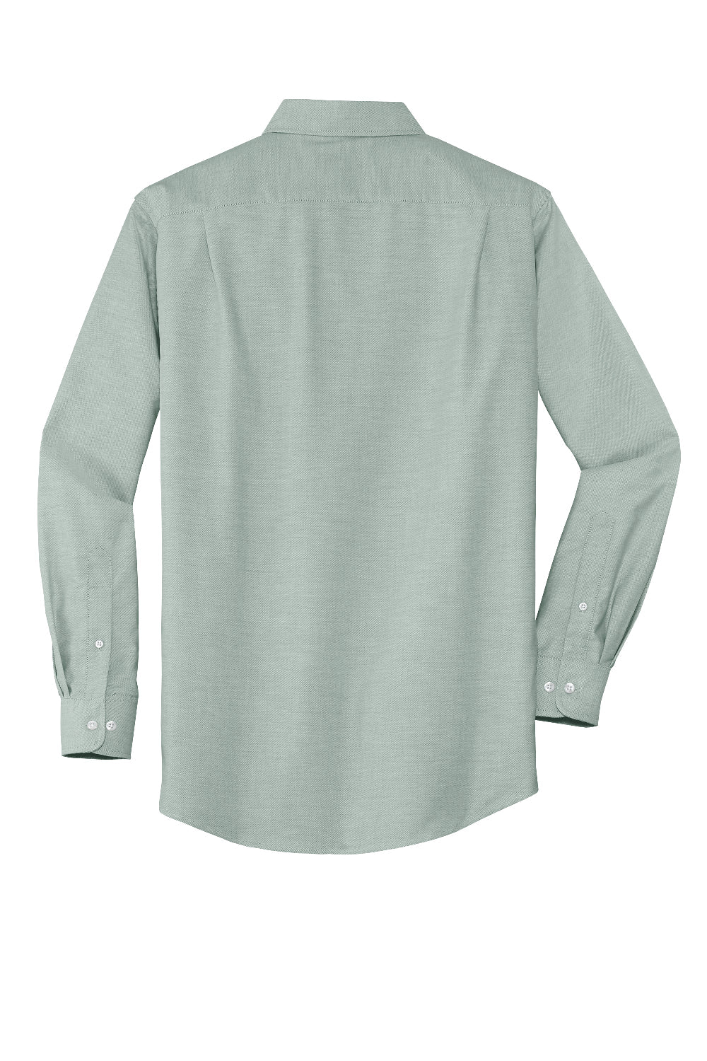 Mens SuperPro Oxford Wrinkle Resistant Long Sleeve Button Down Shirt w/ Pocket - Green