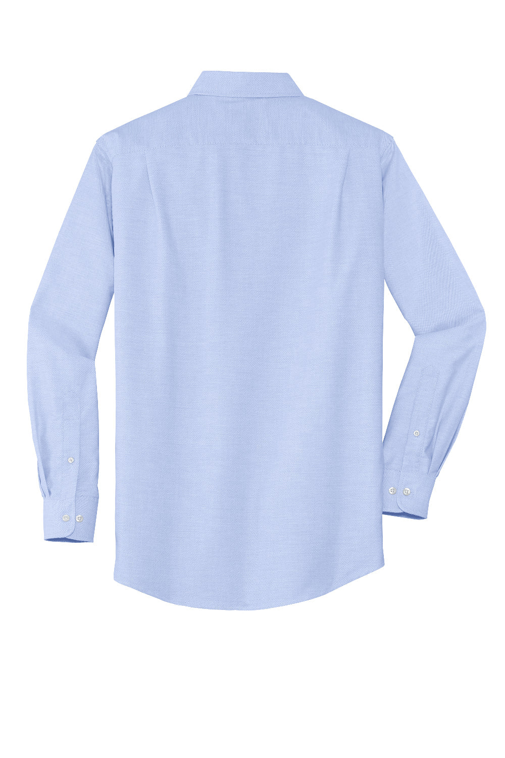 Mens SuperPro Oxford Wrinkle Resistant Long Sleeve Button Down Shirt w/ Pocket - Oxford Blue