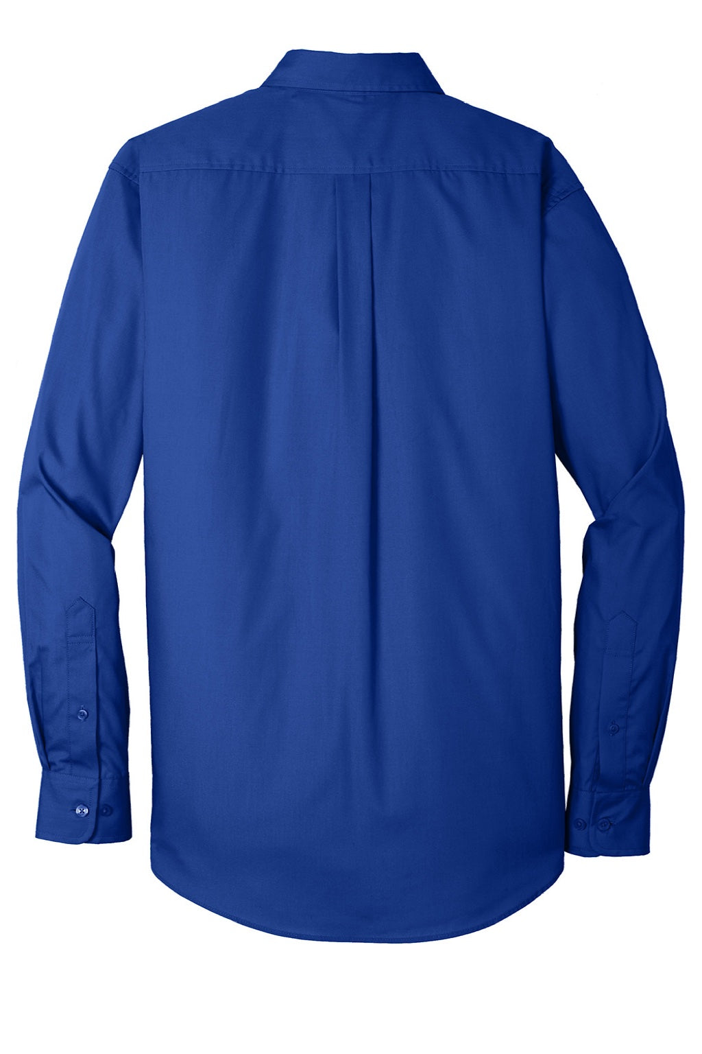Mens Carefree Stain Resistant Long Sleeve Button Down Shirt w/ Pocket - True Royal Blue