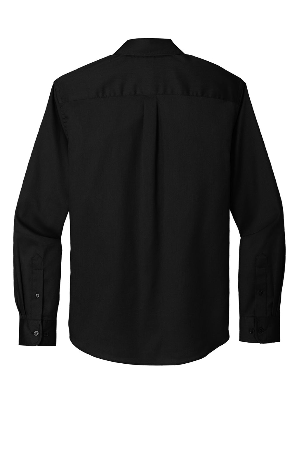Mens SuperPro Wrinkle Resistant React Long Sleeve Button Down Shirt w/ Pocket - Deep Black