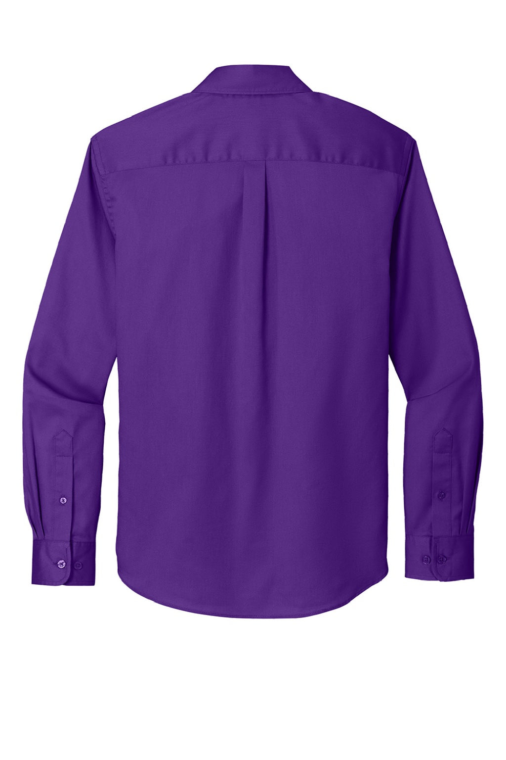 Mens SuperPro Wrinkle Resistant React Long Sleeve Button Down Shirt w/ Pocket - Purple