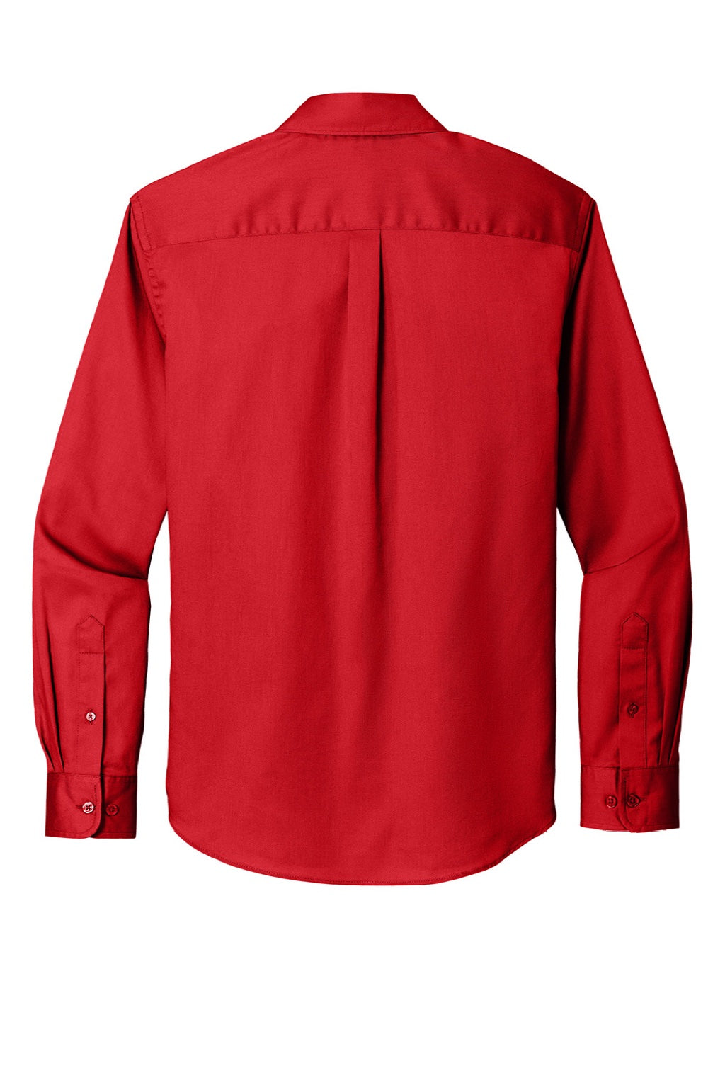 Mens SuperPro Wrinkle Resistant React Long Sleeve Button Down Shirt w/ Pocket - Rich Red