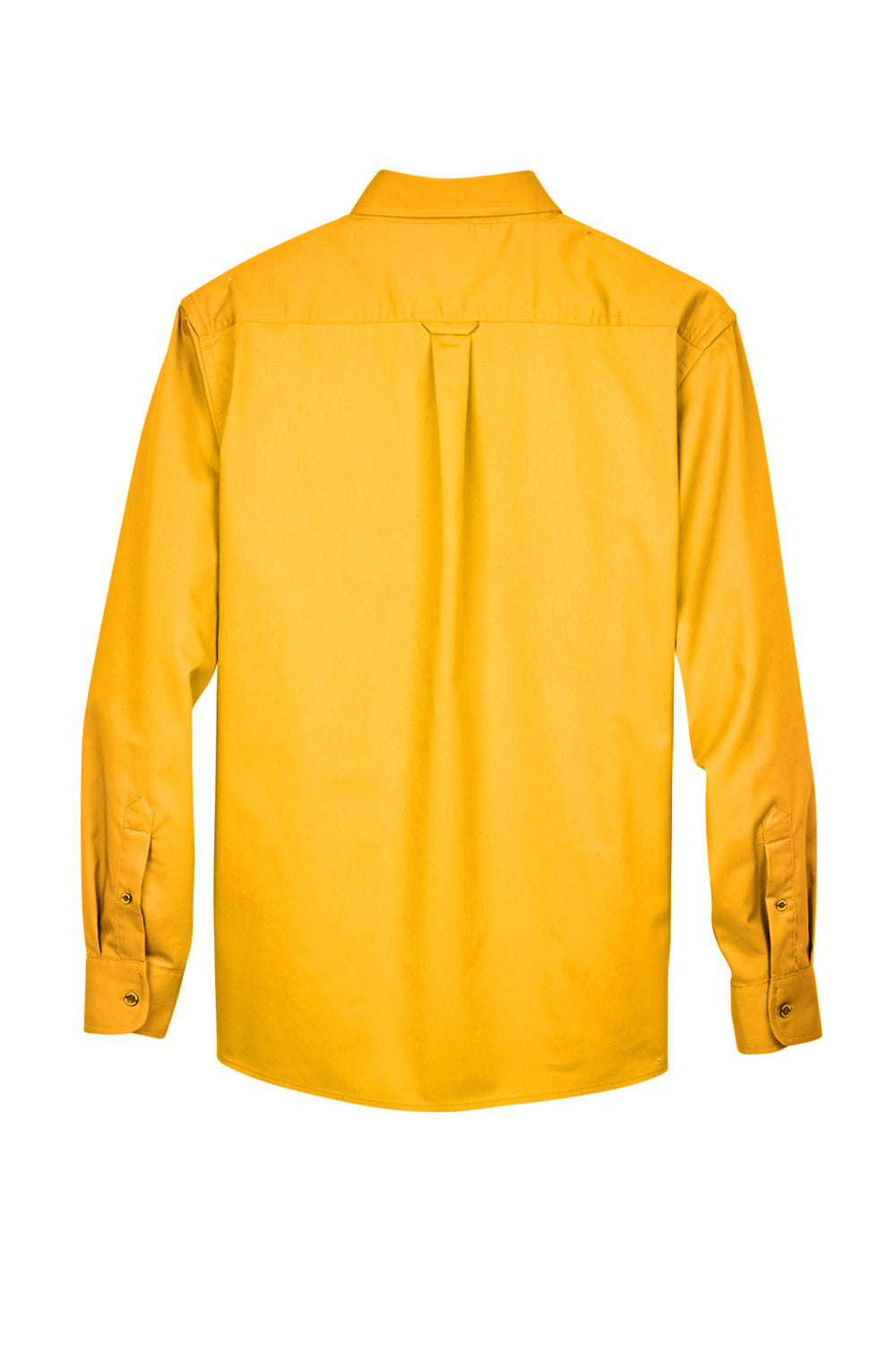 Mens Wrinkle Resistant Long Sleeve Button Down Shirt w/ Pocket - Sunray Yellow