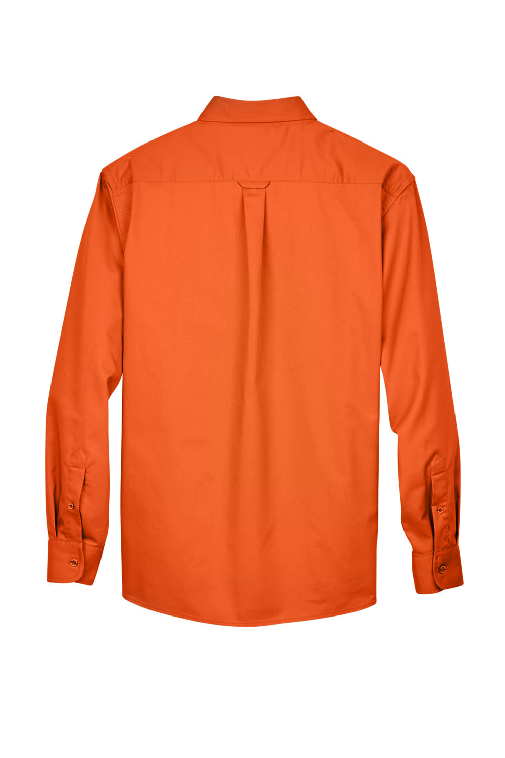Mens Wrinkle Resistant Long Sleeve Button Down Shirt w/ Pocket - Team Orange - Closeout