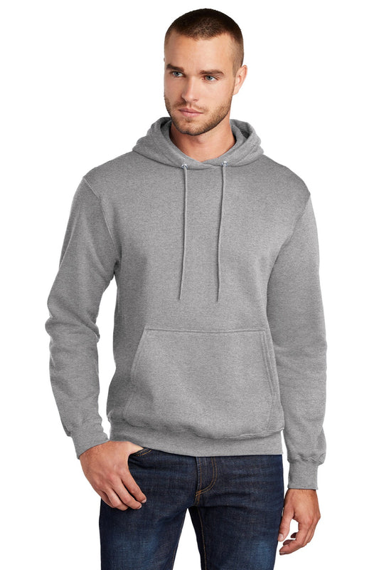 Mens Core Pill Resistant Fleece Hooded Sweatshirt Hoodie w/ Pouch Pocket - Heather Grey