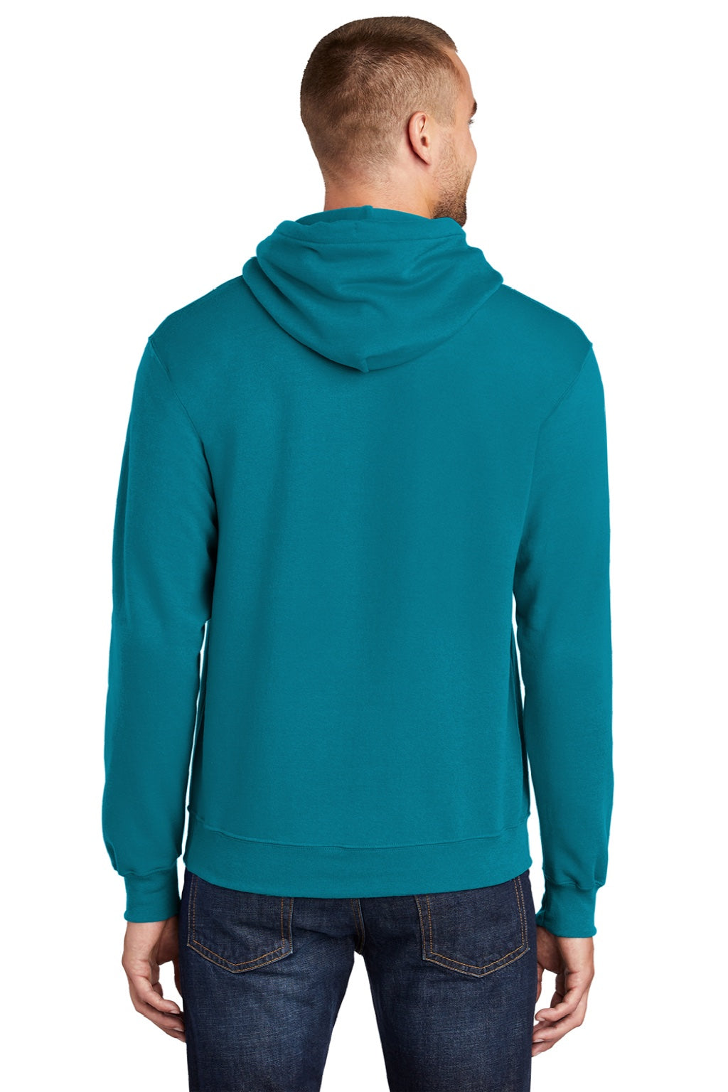 Mens Core Pill Resistant Fleece Hooded Sweatshirt Hoodie w/ Pouch Pocket - Teal Green