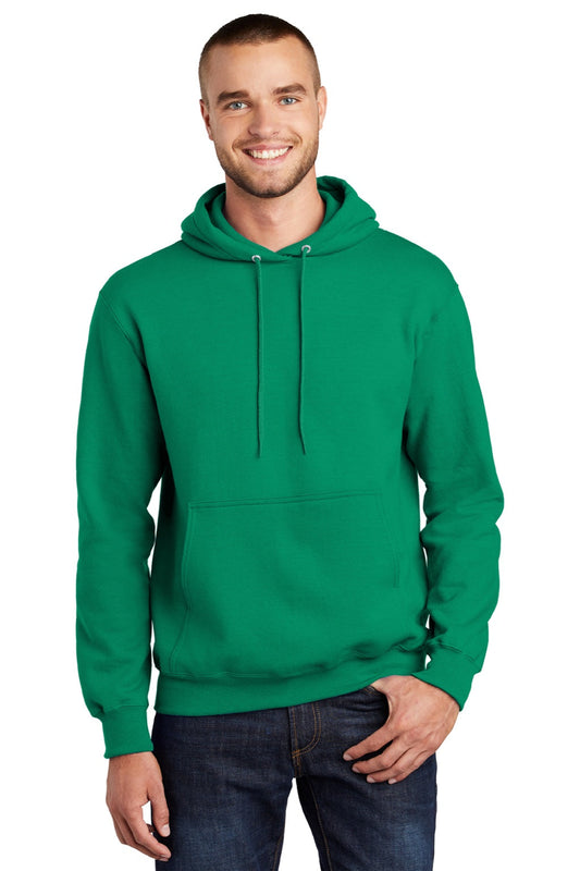 Mens Essential Pill Resistant Fleece Hooded Sweatshirt Hoodie w/ Pouch Pocket - Kelly Green