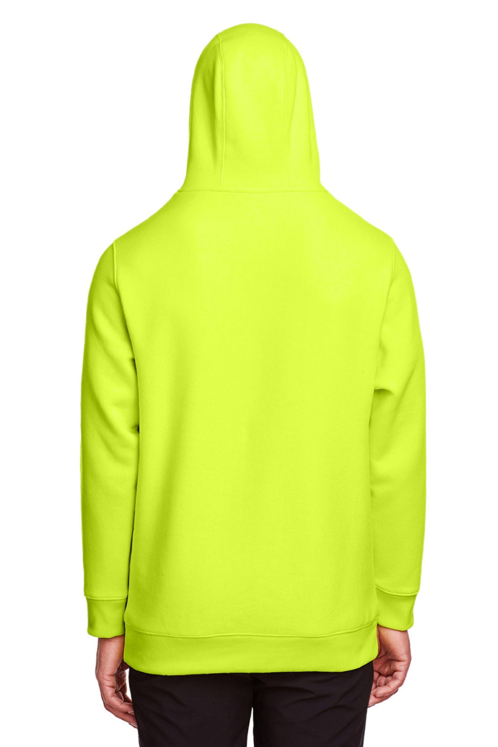 Mens Zone HydroSport Fleece Water Resistant Hooded Sweatshirt Hoodie w/ Pouch Pocket - Safety Yellow