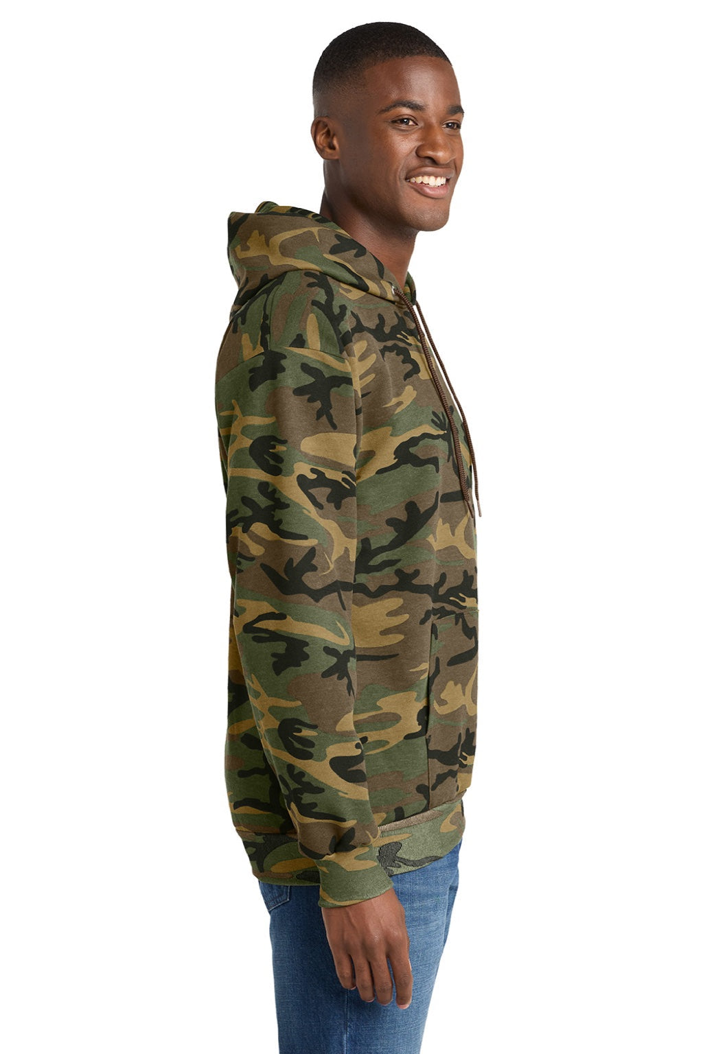 Mens Core Pill Resistant Fleece Hooded Sweatshirt Hoodie w/ Pouch Pocket - Military Camo