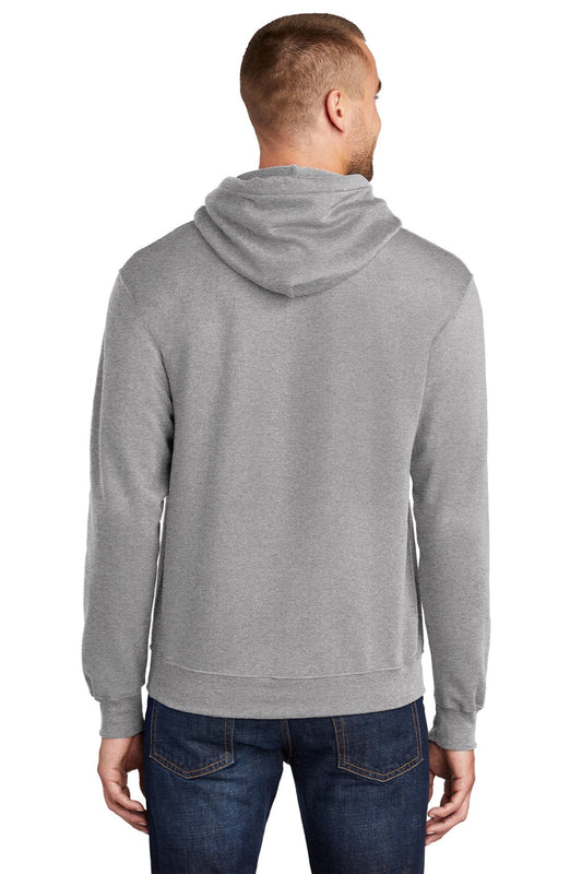 Mens Core Pill Resistant Fleece Hooded Sweatshirt Hoodie w/ Pouch Pocket - Heather Grey